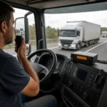 CB radio w ciężarówce