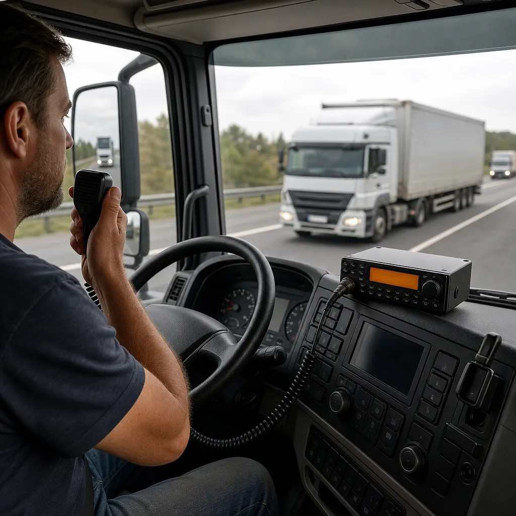 CB radio w ciężarówce